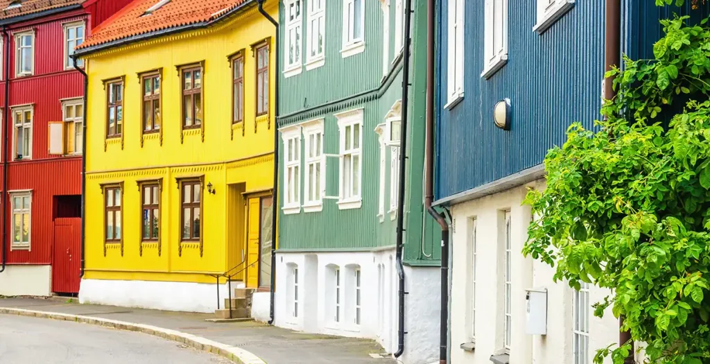 Colorful houses in Rodeløkka.